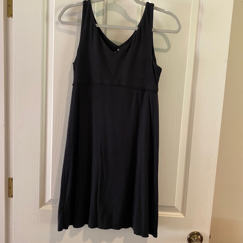 Athleta black empire waist dress